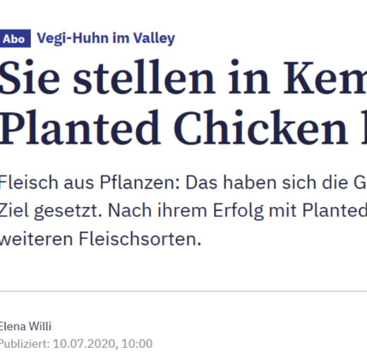 Ils produisent du Planted Chicken à Kemptthal