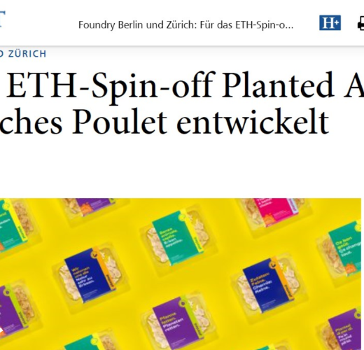 Für das ETH-Spin-off Planted Auftritt für pflanzliches Poulet entwickelt